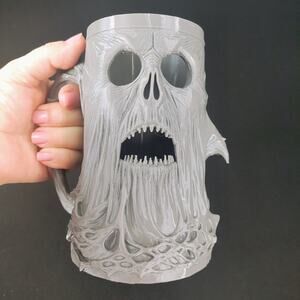 Soda Beer Drink Can Holder Koozie Gray Wailing Spirit Monster Tankard Stein Mug